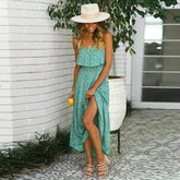 Ladies Summer Boho Maxi Sundress
